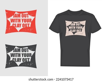 Jam out, Vector t-shirt Design Music Slogan and phrase artwork