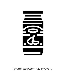 jam pear glyph icon vector. jam pear sign. isolated symbol illustration