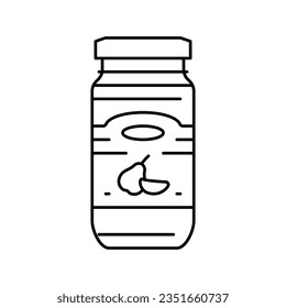 jam pear line icon vector. jam pear sign. isolated contour symbol black illustration