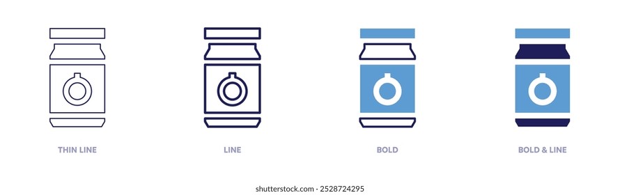 Jam promotion icon in 4 different styles. Thin Line, Line, Bold, and Bold Line. Duotone style. Editable stroke.