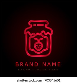 Jam red chromium metallic logo