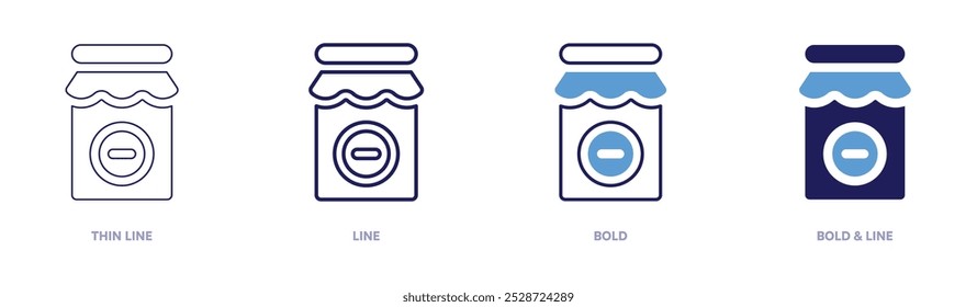 Jam reviews icon in 4 different styles. Thin Line, Line, Bold, and Bold Line. Duotone style. Editable stroke.