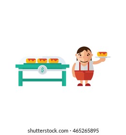 Jam Roll icon Green, yellow Color