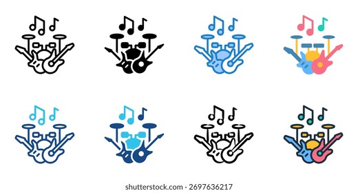 Ícone de sessão de emperramento define coleção de vários estilos 
