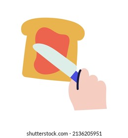 Jam Spread. Hand Drawn Doodle Cooking Icon.