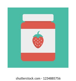 jam  strawberry   jar 