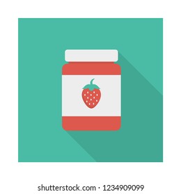 jam  strawberry   jar 