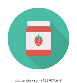 jam  strawberry   jar 