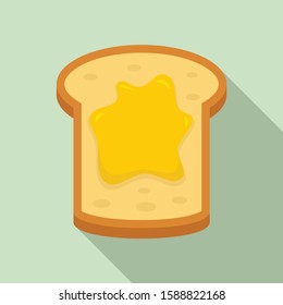 Jam toast icon. Flat illustration of jam toast vector icon for web design