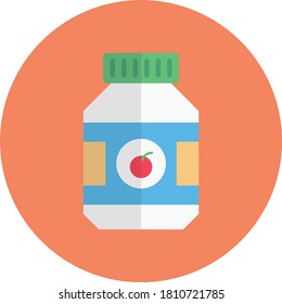 jam vector flat color icon 