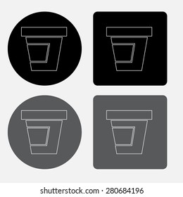 Jam vector icon. Jam jar