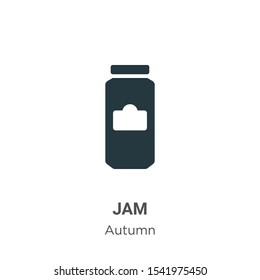 Jam vector icon on white background. Flat vector jam icon symbol sign from modern autumn collection for mobile concept and web apps design.