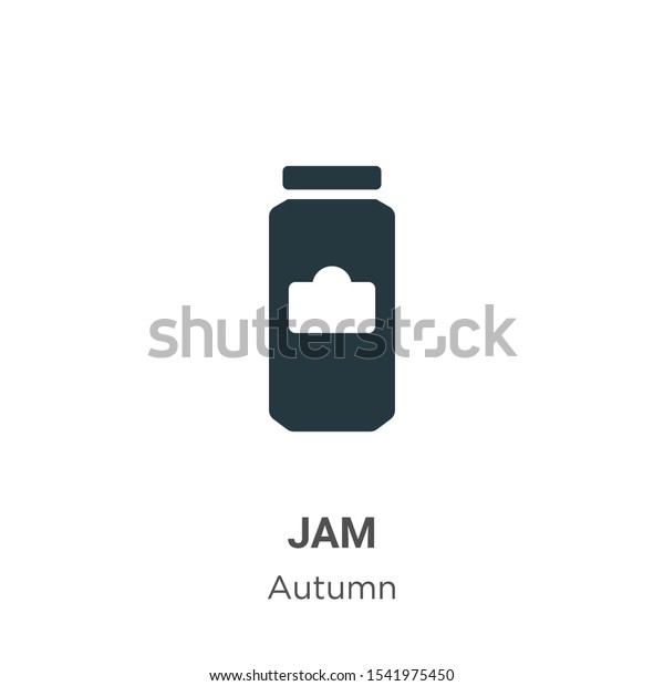 Jam vector icon on white background. Flat vector\
jam icon symbol sign from modern autumn collection for mobile\
concept and web apps\
design.