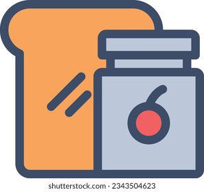 jam Vector illustration on a transparent background.Premium quality symmbols.Stroke vector icon for concept and graphic design.