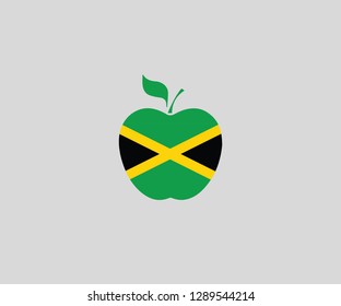 Jamaica apple symbol national flag decoration