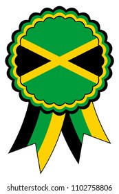 Jamaica Award Ribbon vector in the original national colours Gold, black and green.
Representing Jamaica in the Caribbean Sea.