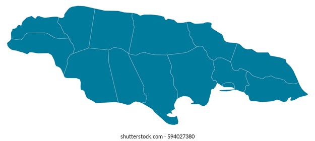 jamaica blue map vector