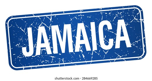 Jamaica blue stamp isolated on white background svg