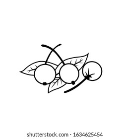 Jamaica cherry black and white vector for all purpose