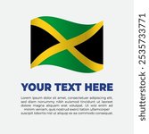 Jamaica Flag Banner Background Template