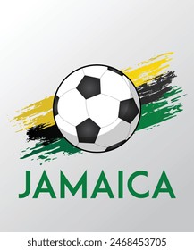 Jamaica Flag with Brush Effect for Soccer Theme