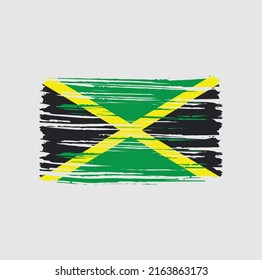 Jamaica Flag Brush. National Flag