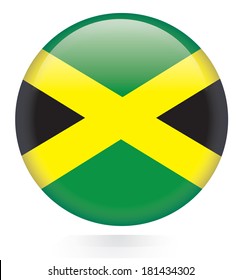 Jamaica flag button