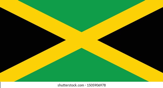 Ilustración de la bandera de Jamaica, fondo texturado, símbolos de Jamaica- vector