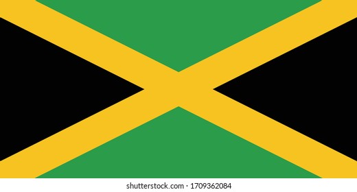 Vector de reggae del país de la bandera de Jamaica