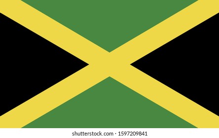 Jamaica flag national American flat icon, America country illustration vector 