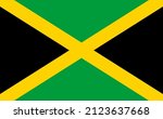 Jamaica flag. Official jamaica flag. Jamaican badge. Icon for welcome, travel and patriotism. Sign of dominican. Vector.