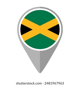 Jamaica Flag on Location Pin