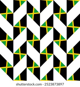 jamaica flag pattern design. chevron background. vector illustration