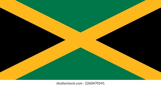Jamaica flag simple illustration for independence day or election