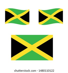 Jamaica flag. Simple vector. National flag of Jamaica 