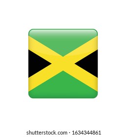 Jamaica flag. Simple vector. National flag of Jamaica 