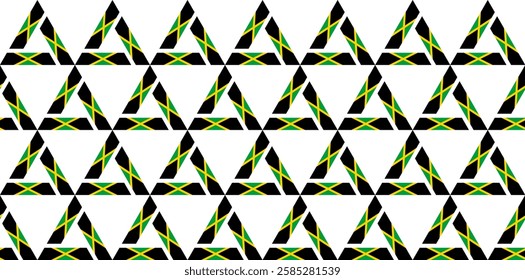 jamaica flag triangle pattern. vector illustration