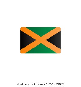 jamaica flag vector. country flag isolated on white background