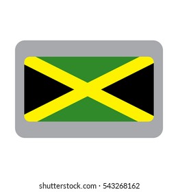 Jamaica flag vector icon