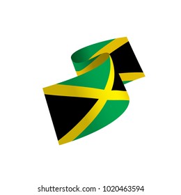 Jamaica flag, vector illustration