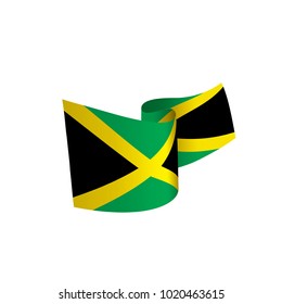Jamaica flag, vector illustration