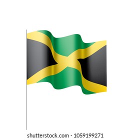 Jamaica flag, vector illustration