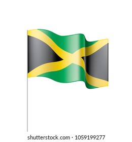 Jamaica flag, vector illustration