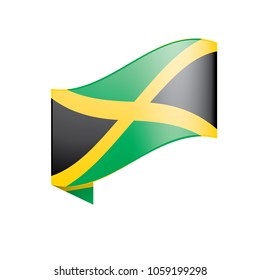 Jamaica flag, vector illustration