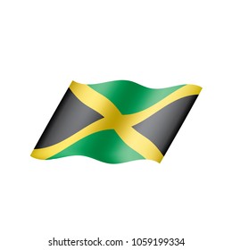 Jamaica flag, vector illustration
