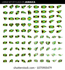 Jamaica flag, vector illustration