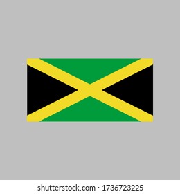 Ilustración del vector de bandera de Jamaica de alta calidad para ui y ux, sitio web o aplicación móvil