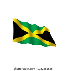 Jamaica flag, vector illustration on a white background