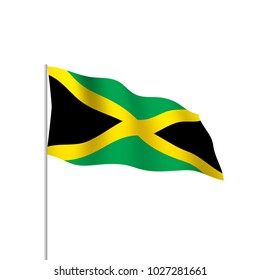 Jamaica flag, vector illustration on a white background