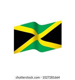 Jamaica flag, vector illustration on a white background